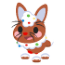 Gingerbread Hare Sticker
